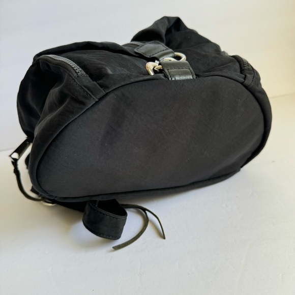 Rebecca Minkoff Julian Backpack Black Nylon & Leather Sling Bag Purse Dirty Girl - Picture 10 of 12